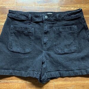 Madewell Curvy Denim Emmett Shorts Patch Pocket 32